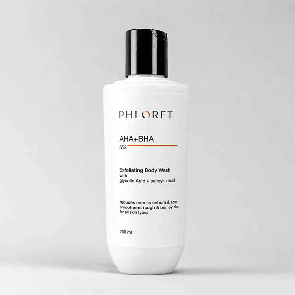 AHA BHA Exfoliating Body Wash | Phloret – Sulfate-Free, 200ml