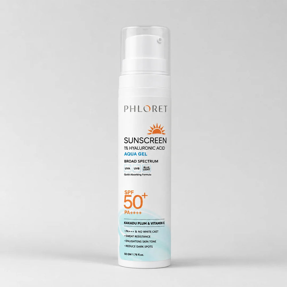 Phloret | Sunscreen Aqua Gel SPF 50+ PA++++ with Hyaluronic Acid