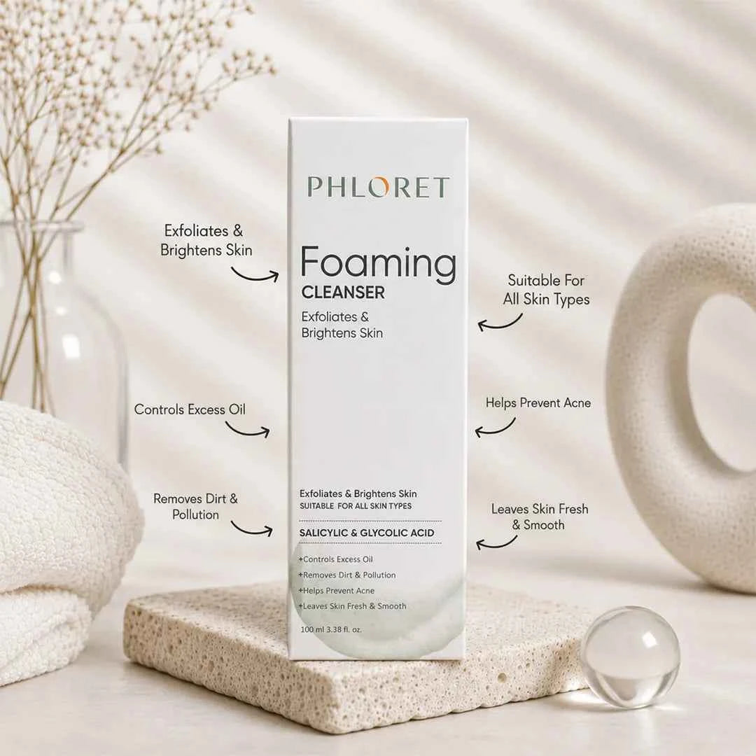 Phloret | Salicylic Acid Foaming Face Wash for Oily & Acne-Prone Skin