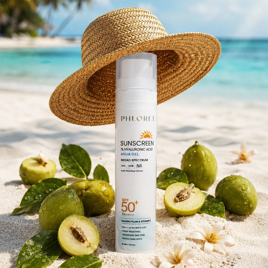 Phloret | Sunscreen Aqua Gel SPF 50+ PA++++ with Hyaluronic Acid