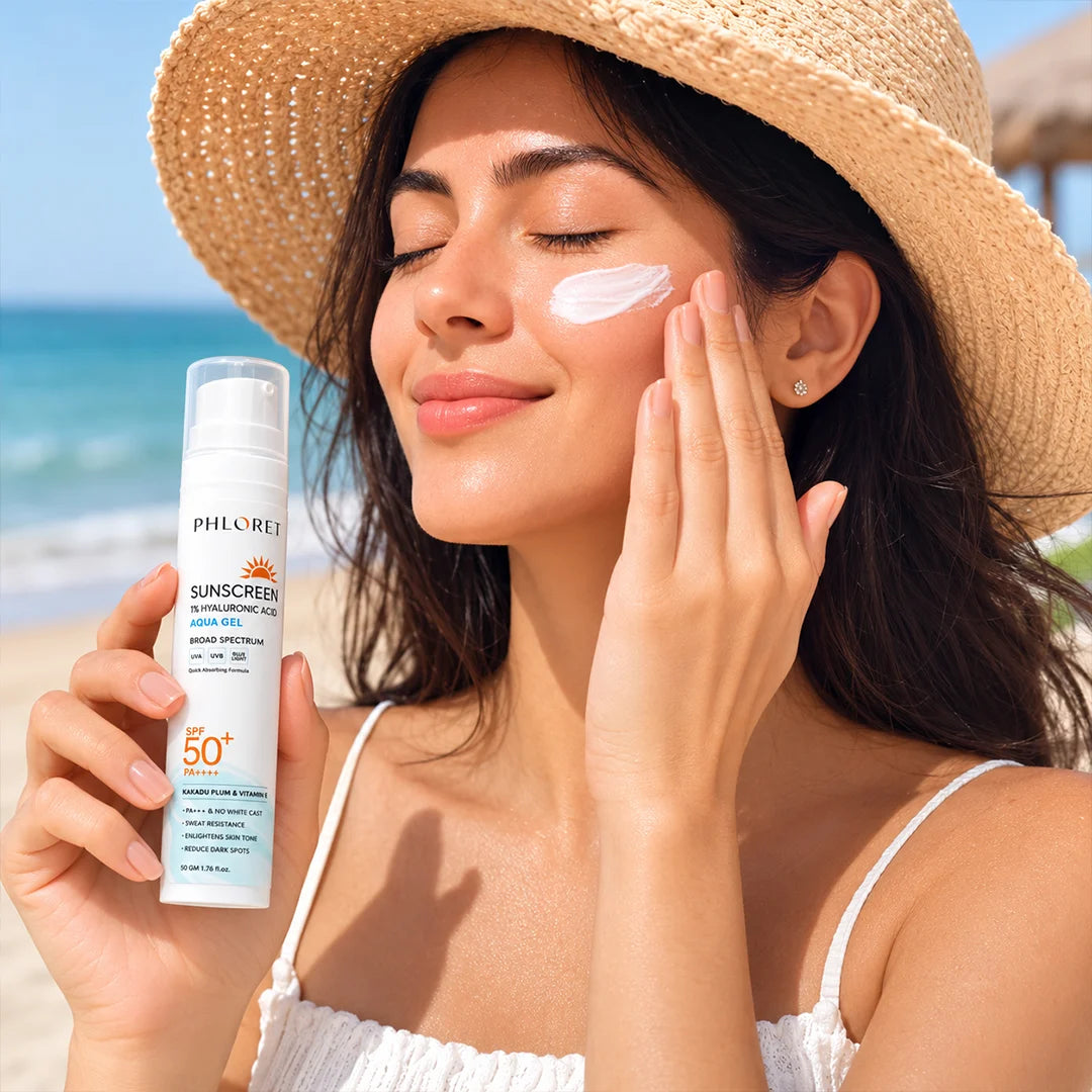 Phloret | Sunscreen Aqua Gel SPF 50+ PA++++ with Hyaluronic Acid
