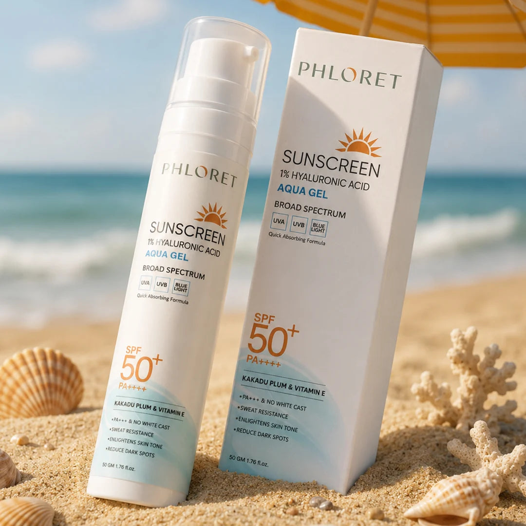 Phloret | Sunscreen Aqua Gel SPF 50+ PA++++ with Hyaluronic Acid