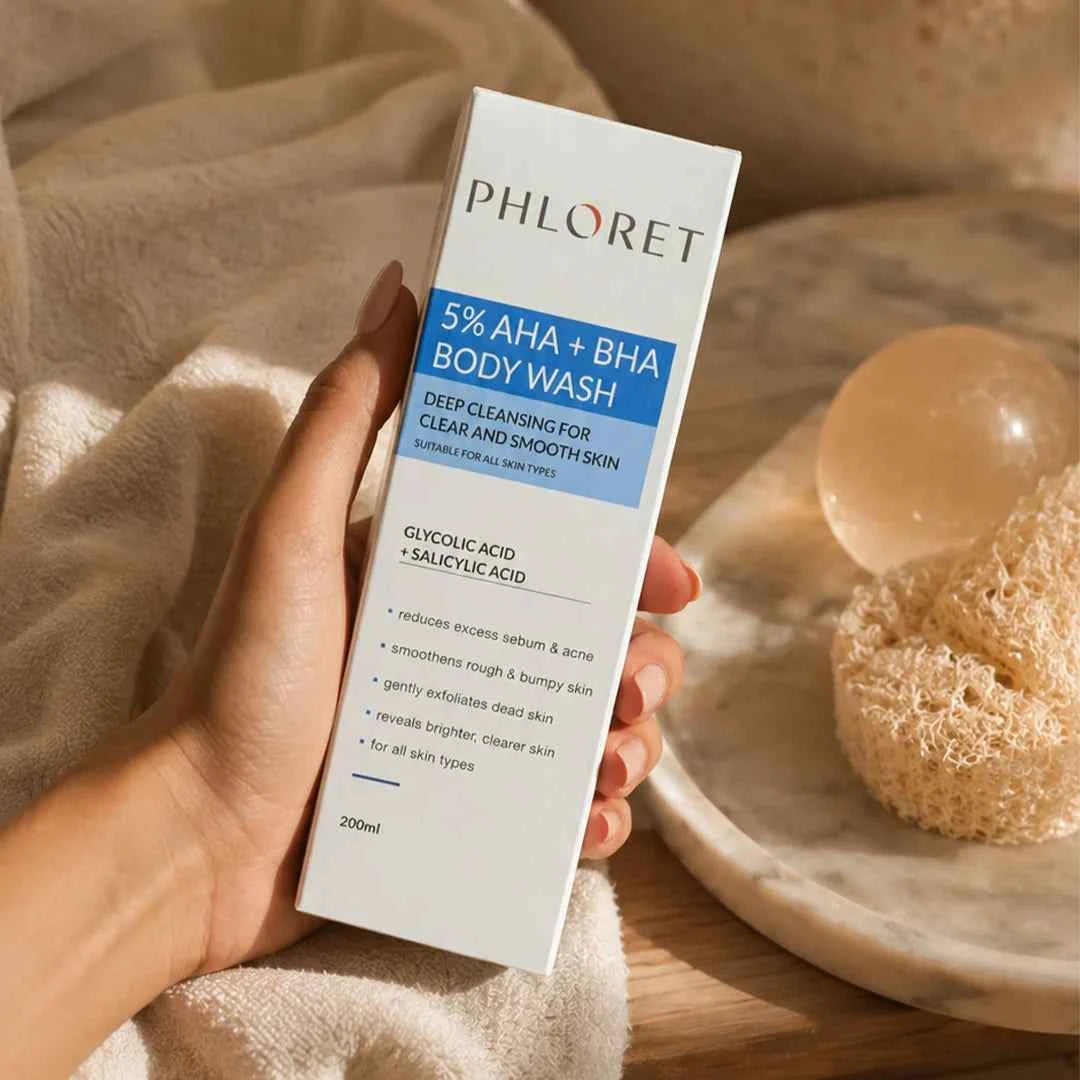 Phloret | AHA BHA Exfoliating Body Wash – Sulfate-Free, 200ml